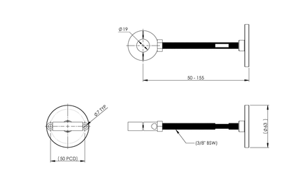 Adjustable Wall Bracket - Standard