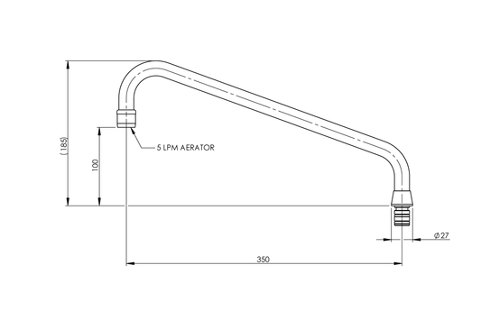 Food Service - Swivel Spout - 350mm - Type M - McDonalds