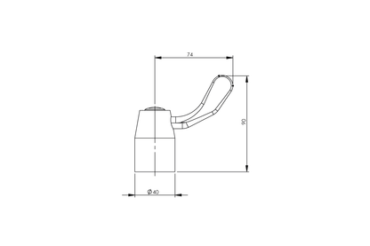 Food Service - Lever Handle 80mm - Jumper Valve - Colour Indicators