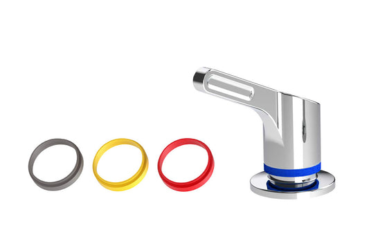 Spare Part: Food Service - Lever Handle 80mm Top Assembly - Jumper Valve - 1/4 Turn Rising SBA RTC - Basin/Sink - Colour Indicators