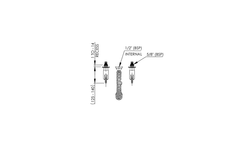 Food Service: Ultra Rinse Pre-Rinse Concealed Wall Mixer Assembly - Enware