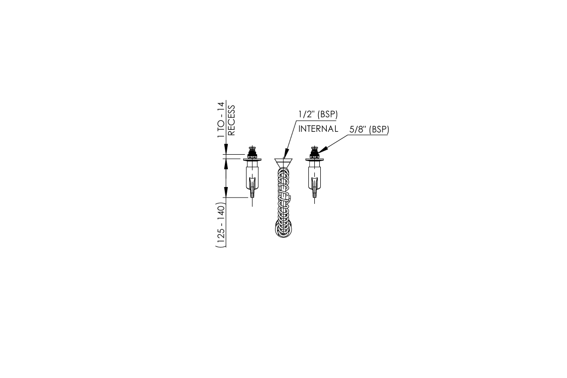 Food Service: Pre-Rinse Concealed Wall Mixer Assembly