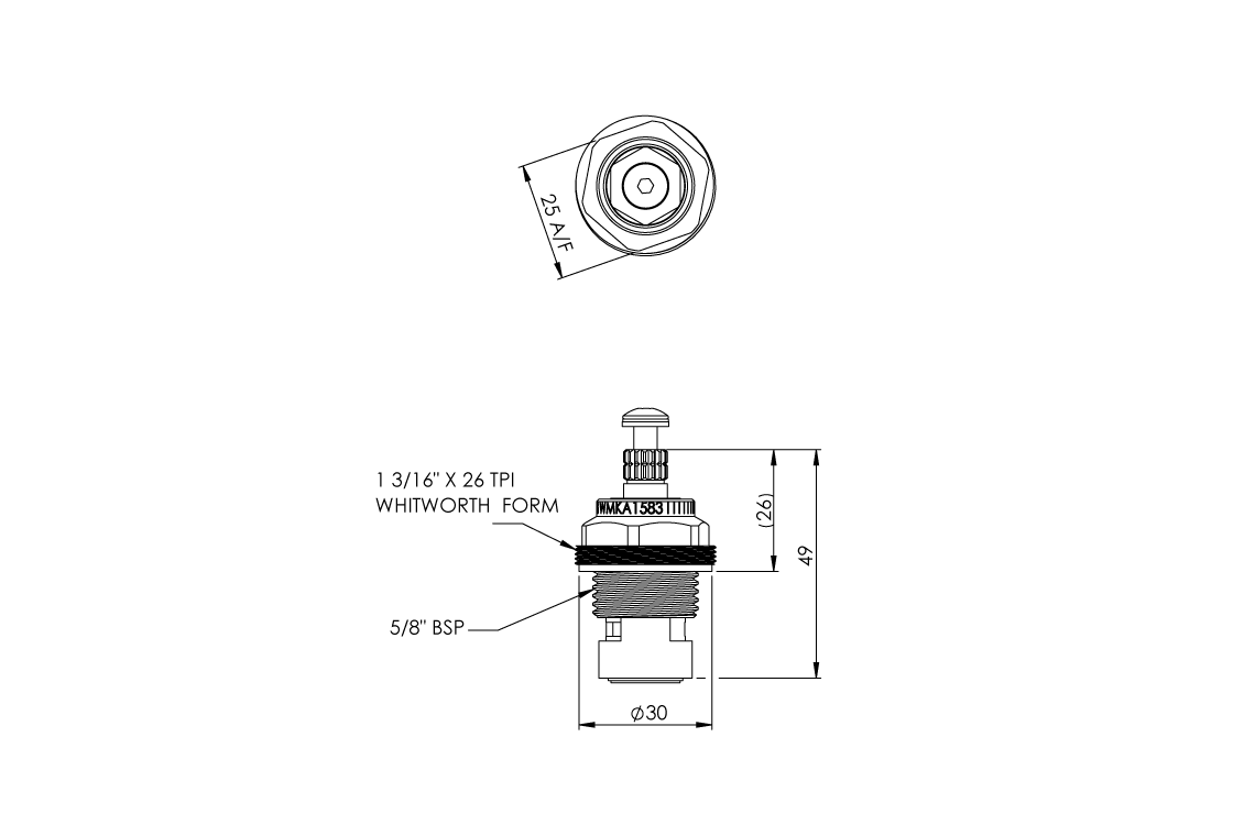 Lever Action - Stuffing Box Assembly - 15mm Extended - LTC