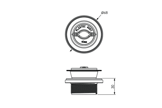 40mm Plug & Waste 2-Piece