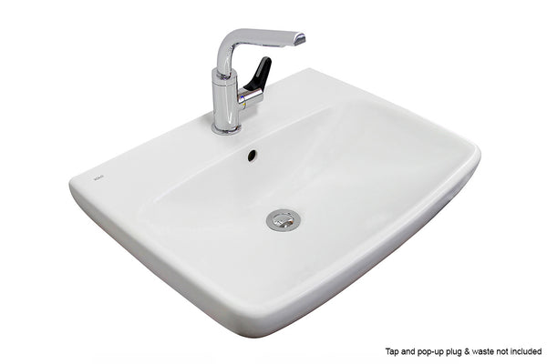 Enware Rectangular Wash Basin 600mm (No TH No OF; 1TH 1OF; 1TH,No OF ...