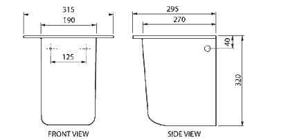 Shroud for Enware Rectangular Basin 500mm - Mental Health