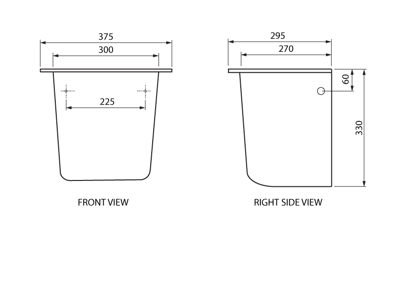Shroud for Enware Rectangular Basins 600mm - Mental Health Style