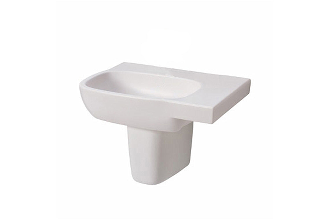 Style Asymmetrical Basin Left Hand Bowl 650mm - 1 x Taphole 1 x Overflow