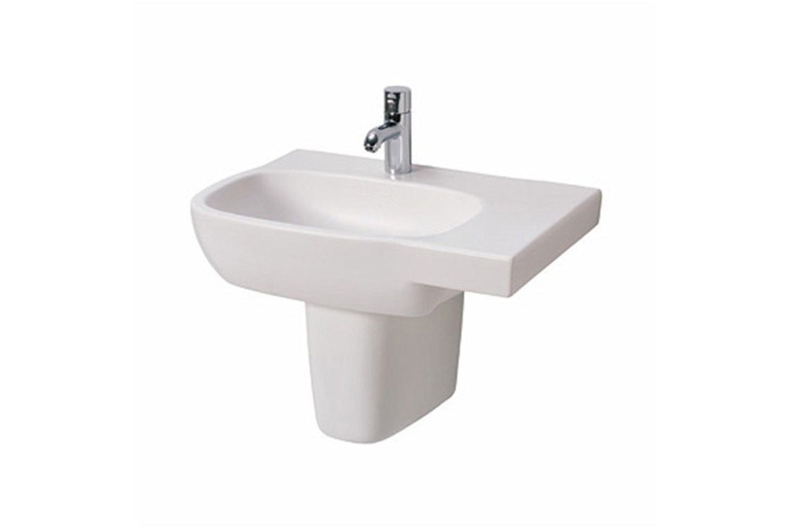 Style Asymmetrical Basin Left Hand Bowl 650mm - 1 x Taphole 1 x Overflow