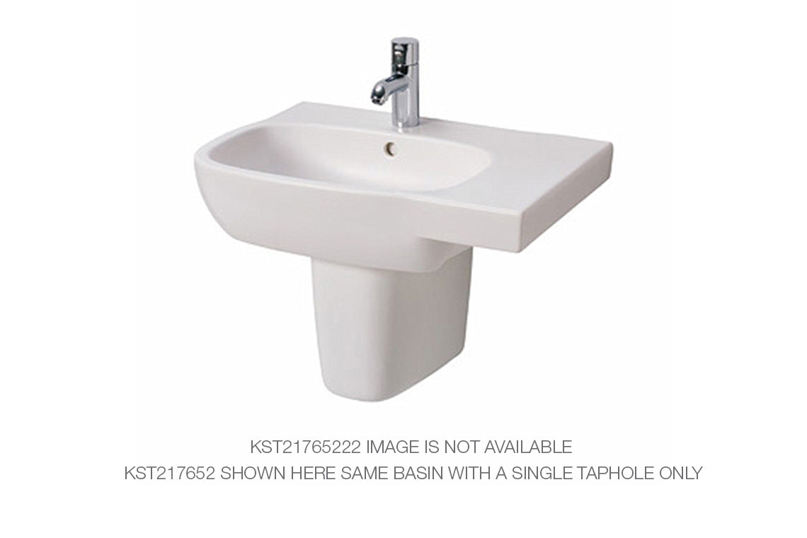 Style Asymmetrical Basin Left Hand Bowl 650mm - 1 x Taphole 1 x Overflow