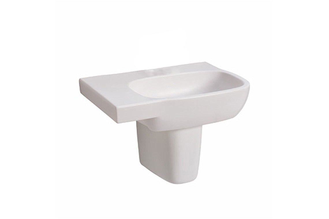 Style Asymmetrical Basin Right Hand Bowl 650mm - 1 x Taphole 1 x Overflow