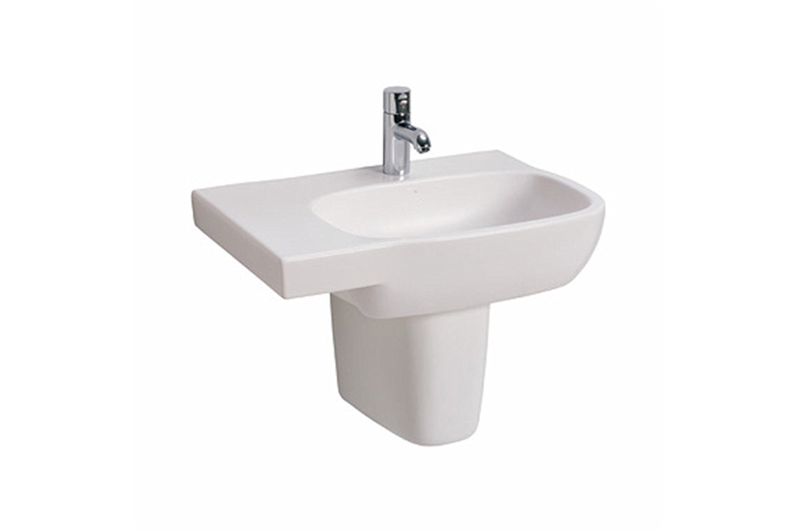 Style Asymmetrical Basin Right Hand Bowl 650mm - 1 x Taphole 1 x Overflow