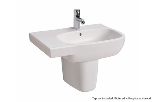 Style Asymmetrical Basin Right Hand Bowl 650mm - 1 x Taphole 1 x Overflow