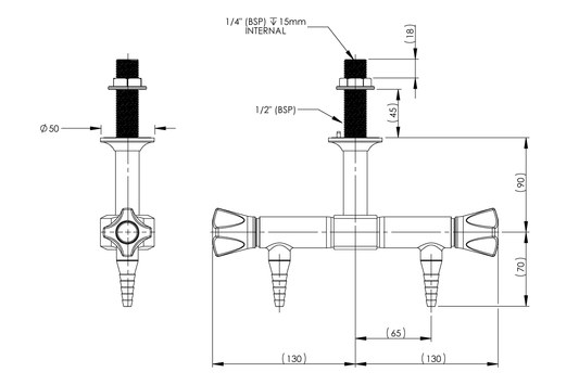 ComLab 2 Way Pendant Valve - Push Turn - Natural Gas/LPG
