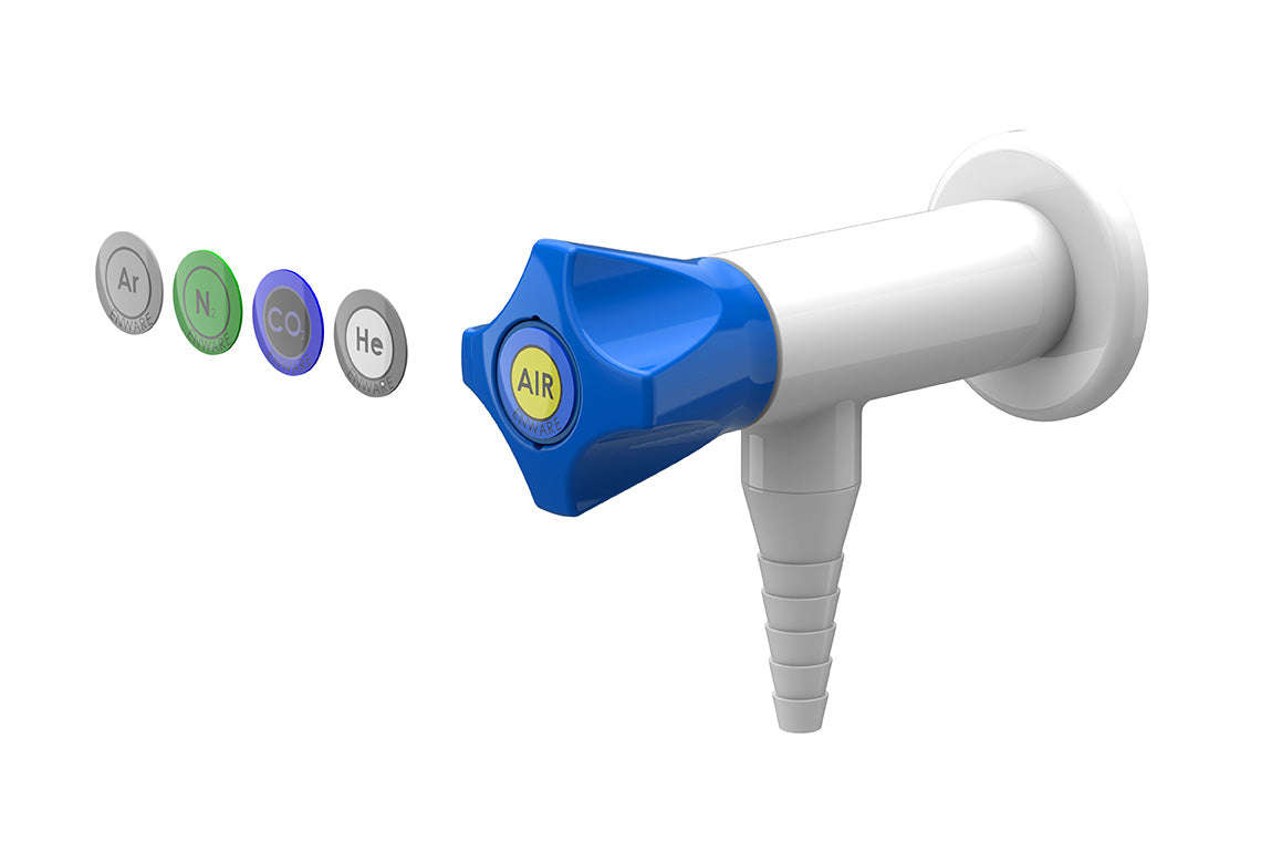 ComLab 1 Way 90 Degree Needle Valve - Dry Media - AIR/ CO2/ HE/ AR/ N2