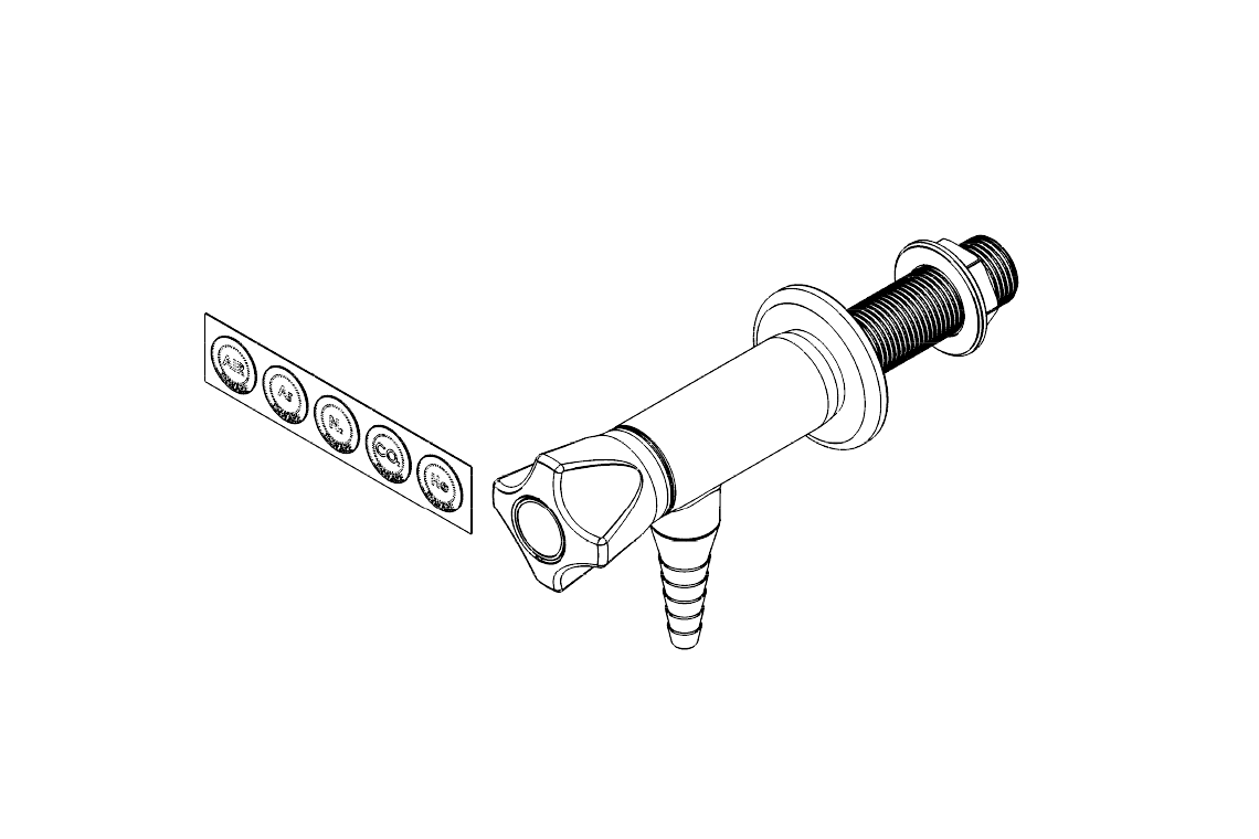 ComLab 1 Way 90 Degree Needle Valve - Dry Media - AIR/ CO2/ HE/ AR/ N2