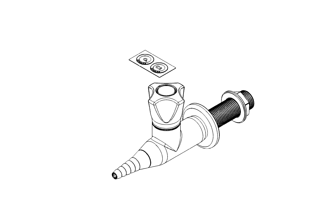 ComLab 1 Way Straight Needle Valve - Oxygen