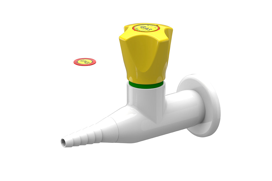 ComLab 1 Way Straight Valve - Push Turn - Natural Gas/LPG