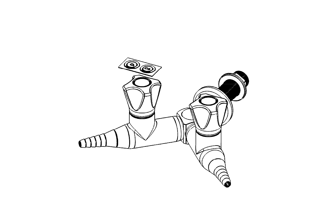 ComLab 2 Way Straight Needle Valve - Oxygen