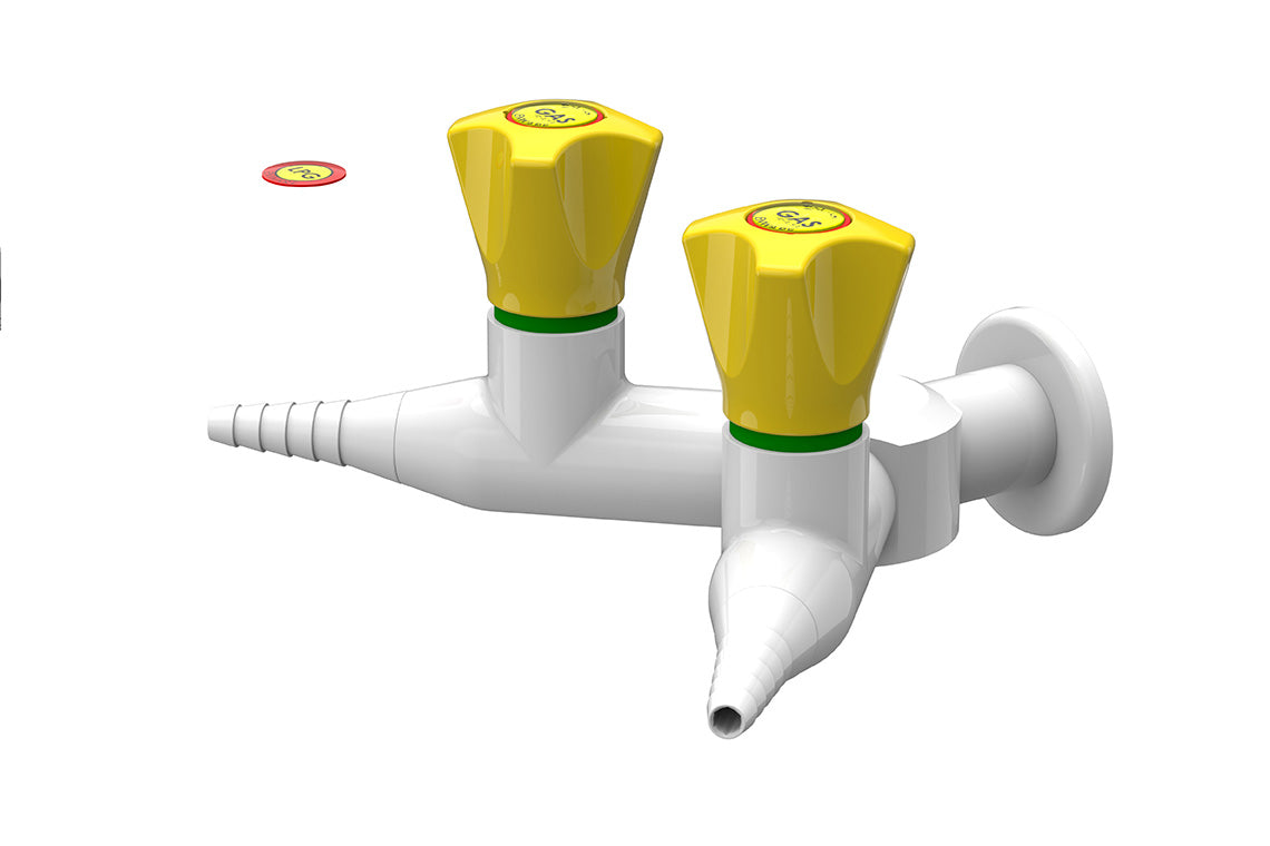 ComLab 2 Way Straight Valve - Push Turn - Natural Gas/LPG