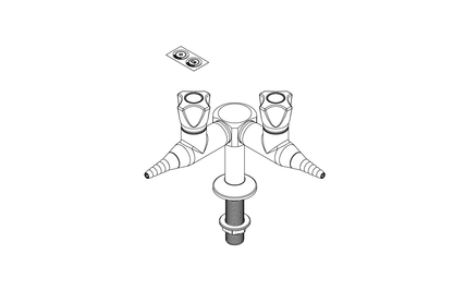 ComLab Bench Mounted 2 Way 90 Degree Needle Valve - Oxygen