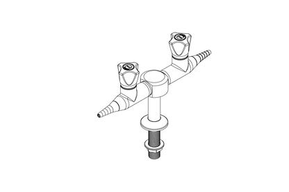 ComLab Bench Mounted 2 Way 180 Degree Needle Valve - Vacuum