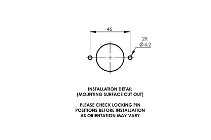 ComLab Front Panel Valve - 90 Degree 1/4" BSPT Inlet/Outlet for Hose Connection - Needle Valve - Natural Gas/LPG