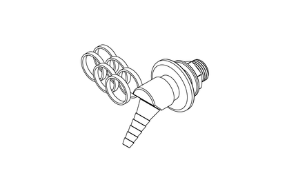 ComLab 45 Degree Fume Cupboard Outlet - AIR/ CO2/ HE/ AR/ N2