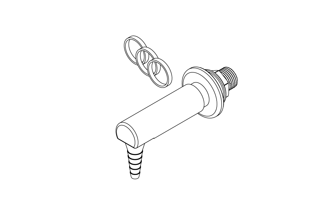 ComLab 90 Degree Fume Cupboard Outlet - Water