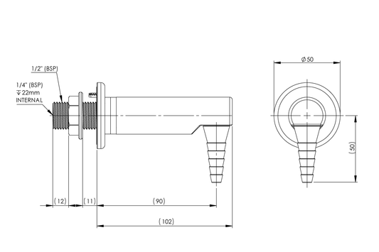 ComLab 90 Degree Fume Cupboard Outlet - Oxygen