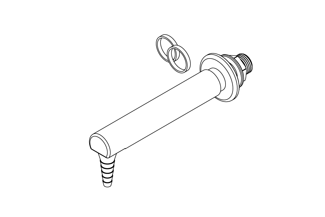 ComLab 150mm 90 Degree Fume Cupboard Outlet - Oxygen