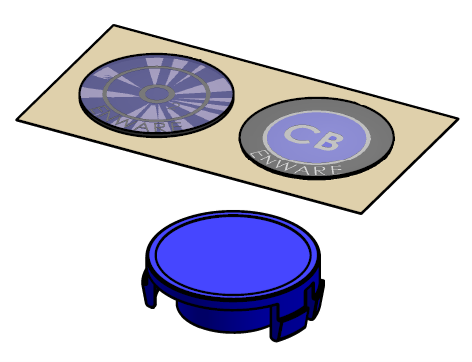 ComLab: Indicator and Mount - Blue