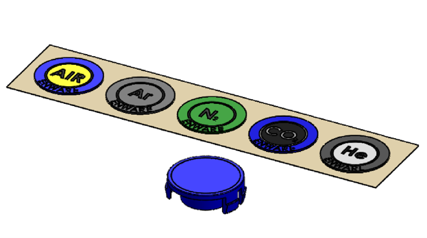 ComLab: Indicator and Mount - Blue Gases