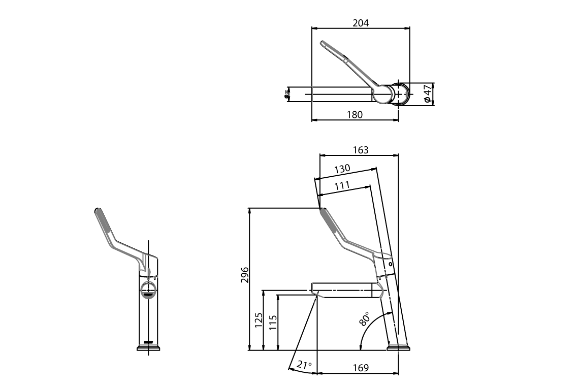Leva Sequential Basin Mixer - 150mm Lever