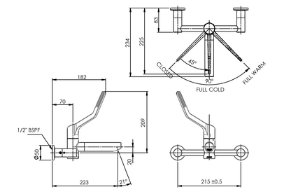 Leva Sequential Surgeon Mixer - 150mm Lever