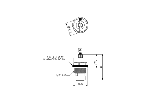 Leva - Pillar/Bib SBA - 1/4 Turn Ceramic Disc - LTC