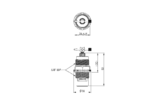 Leva - Basin/Sink SBA - 1/4 Turn Ceramic Disc - RTC
