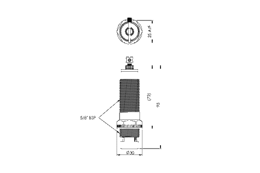 Leva Recess SBA 15mm Extended - 1/4 Turn Ceramic Disc - RTC