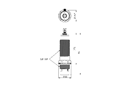 Leva Recess SBA 15mm Extended - 1/4 Turn Ceramic Disc - RTC
