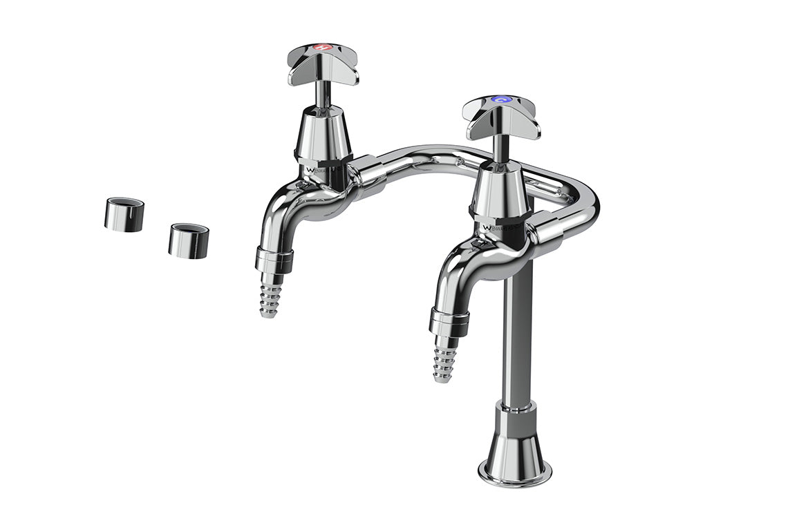 Type 6  2-Way Laboratory Tap Standard with Anti Vandal Aerator/ Tube Nozzle - School Pattern Handle Jumper Valve