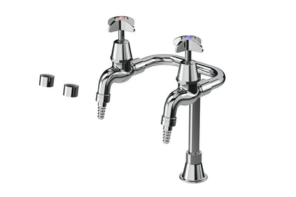 Type 6  2-Way Laboratory Tap Standard with Anti Vandal Aerator/ Tube Nozzle - School Pattern Handle Jumper Valve