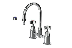 Type 19 Laboratory Mixing Set Swivel and Fixed Outlet Aerated/Tube Nozzle - School Pattern Handle Jumper Valve