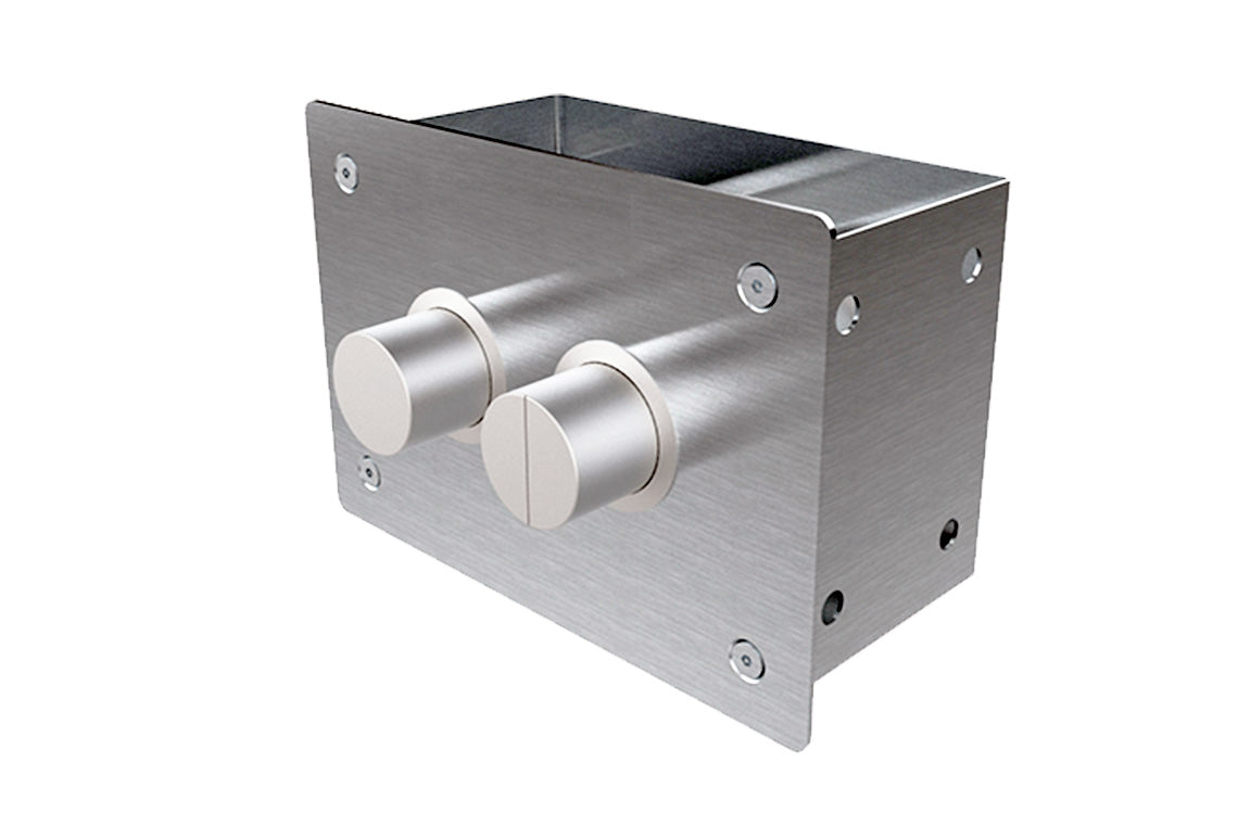 Restore Pneumatic In-Wall Dual Flush Cistern with Raised Buttons Anti-Vandal Plate 4.5/3L