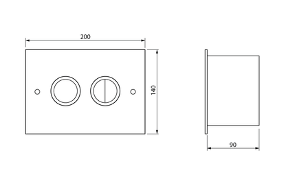 Restore Pneumatic In-Wall Dual Flush Cistern with Low Profile Buttons Anti-Vandal Plate 4.5/3L