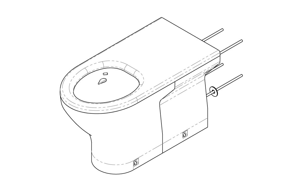 Restore Secure Anti-Ligature Solid Surface Wall Faced Pan Accessible Toilet