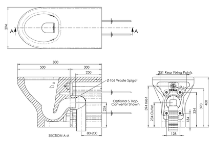 Restore Secure Anti-Ligature Solid Surface Wall Faced Pan Accessible Toilet