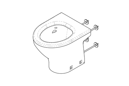Restore WC Secure Solid Surface Wall Faced Pan 500mm