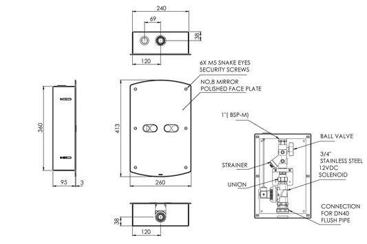 Restore: Touch-Activated Dual Flush WC Flushing System