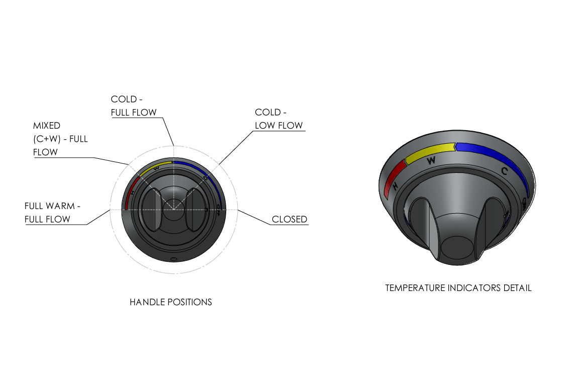 Restore Mental Health In-Wall Sequential Mixer with 150mm Outlet - Front-of-Wall Assembly