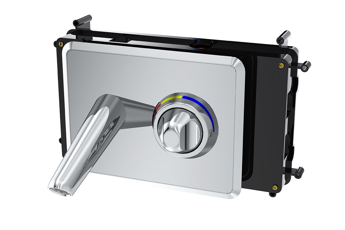 Restore Mental Health In-Wall Sequential Mixer with 150mm Outlet - Front-of-Wall Assembly